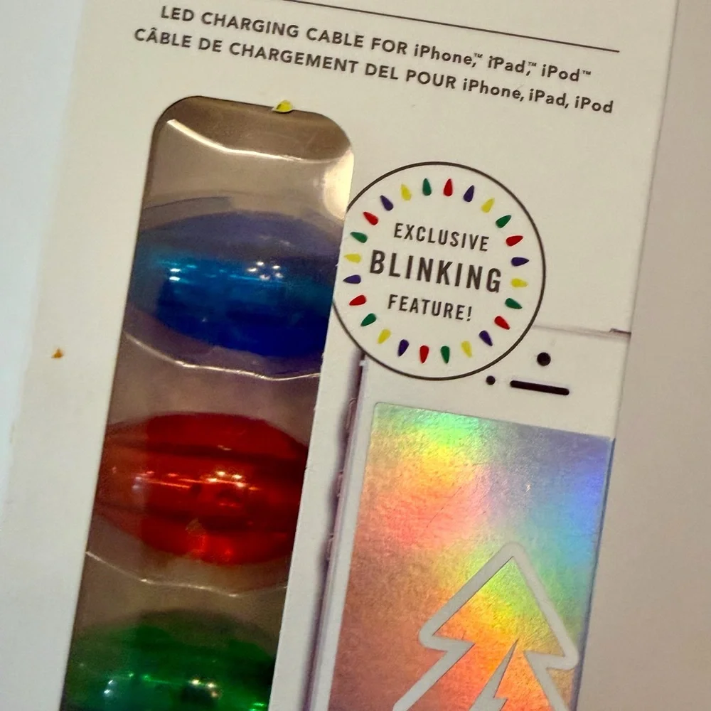 Festive LED Christmas Charging Cable for iPhone/iPad/iPod Lightning Connector
